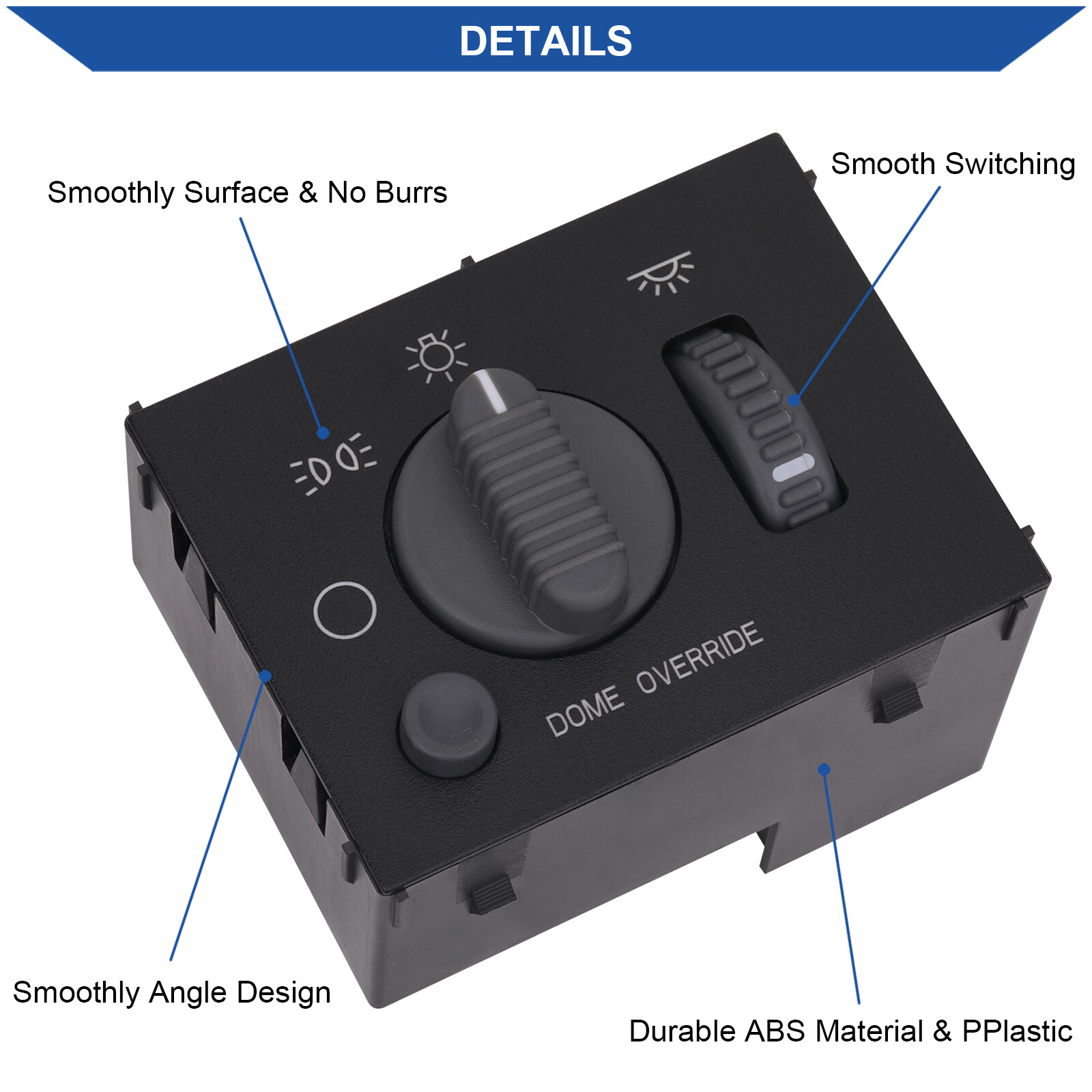 Headlight Dimmer Headlamp Switch Button for 1999-2002 Chevy Silverado GMC Sierra