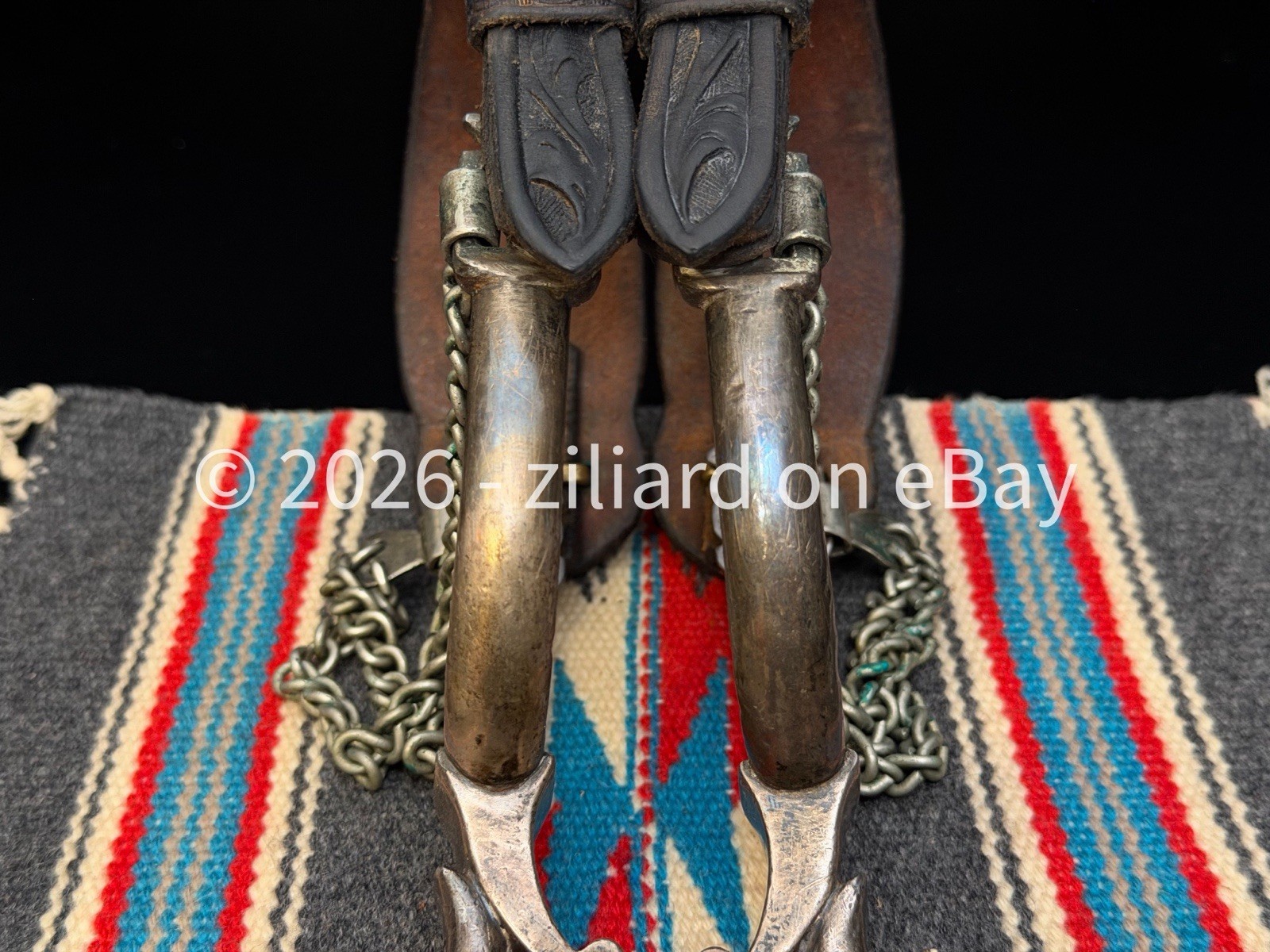 ONE OF A KIND California Vaquero Spurs w/ Straps & Silver Tapia Style Conchos