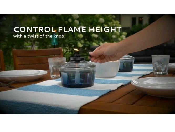 TiKi Brand Adjustable Flame Stone Table Torch