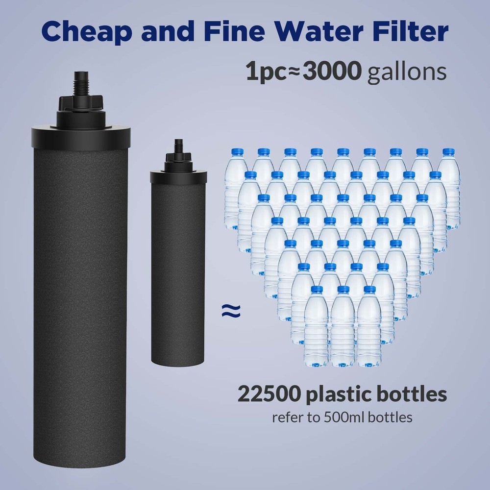 Black Water Filter Replacement for Berkey® Gravity Water Filter System,fit BB9-2