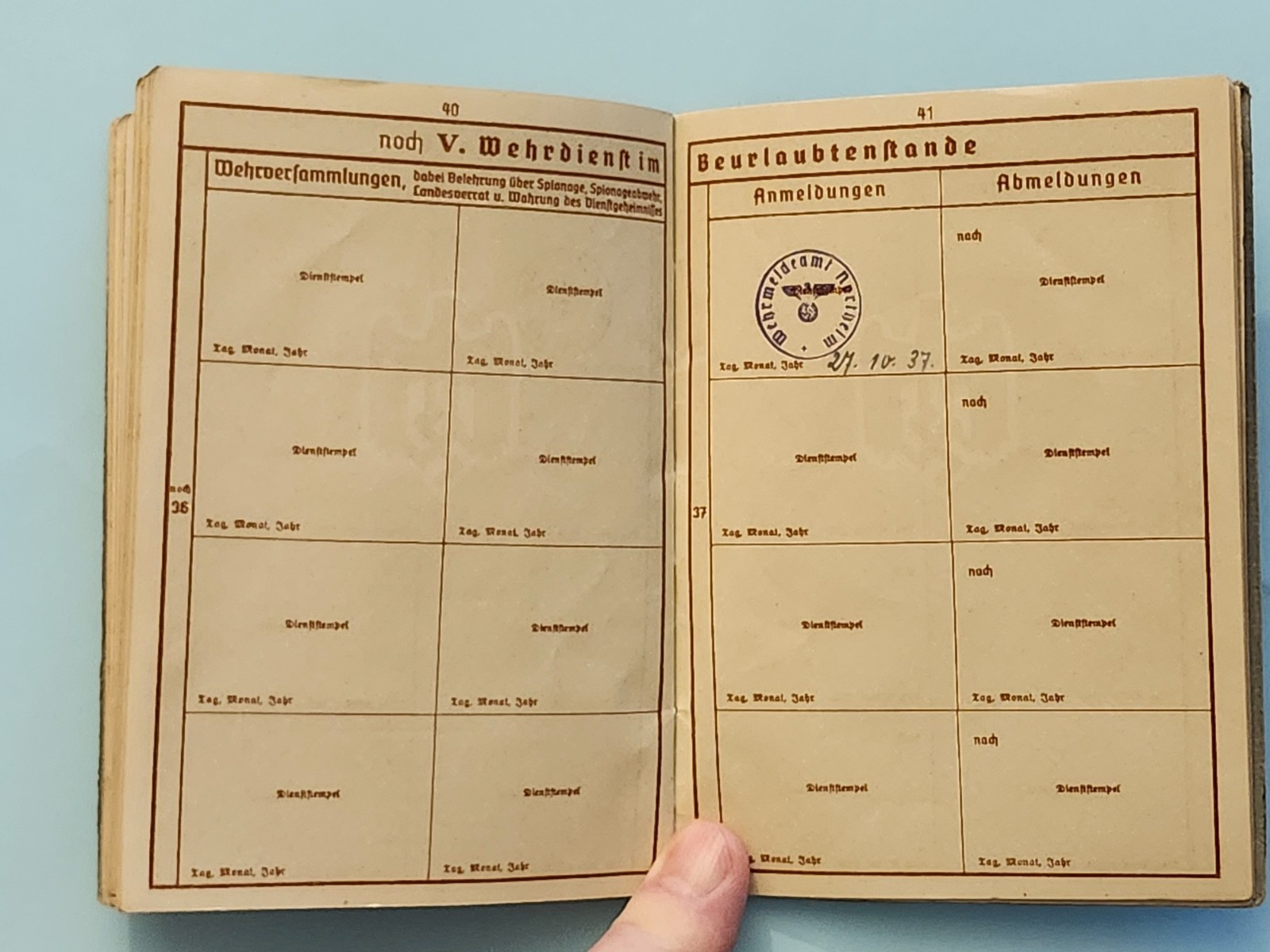 WW2 Germany. Military ID Gottingen-Northeim 1937