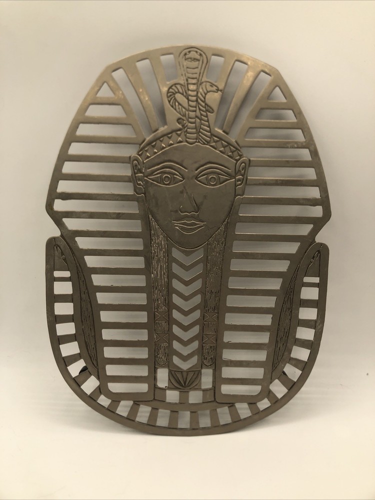 Leonard Silverplate 10” King Tut Trivet /Hot Plate Egyptian