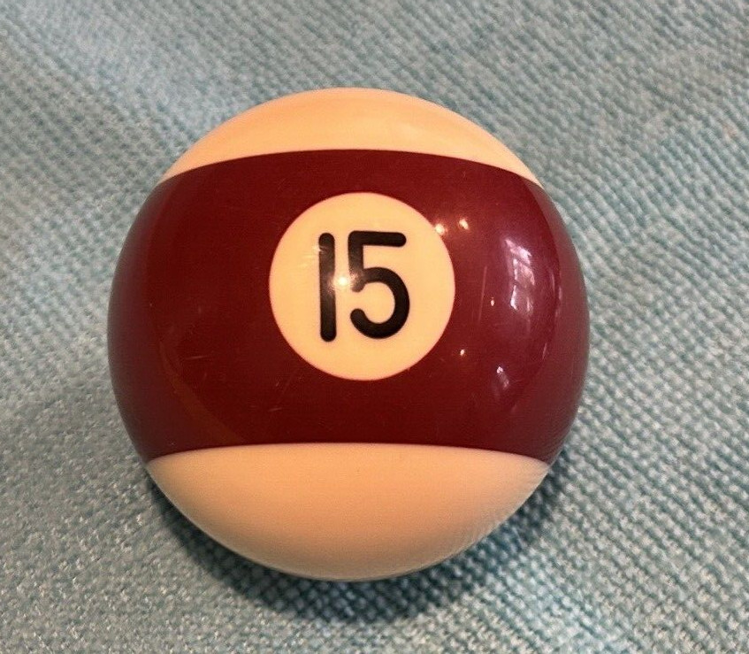 Replacement #15 Billiard Pool Ball  2 1/4" Diameter