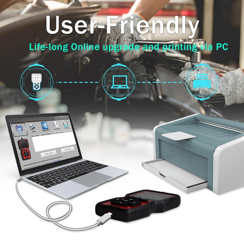 OBD2 Scanner Code Reader Car Diagnostic Tool Engine Fault Code Reader CAN Dia...