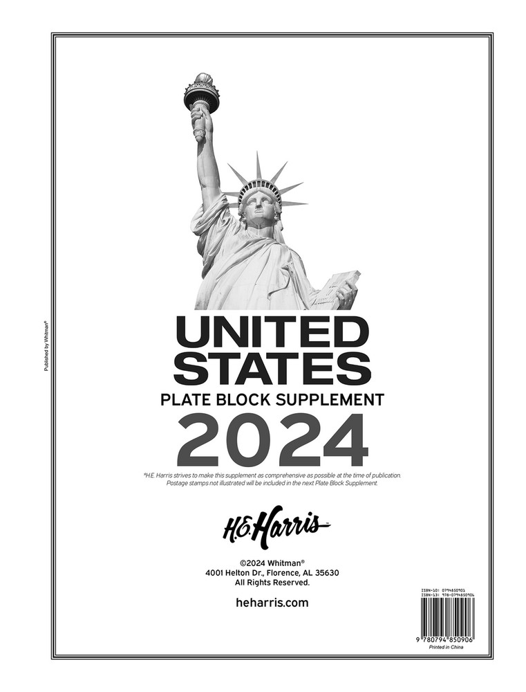 H.E. Harris 2024 U.S. Plate Block Supplement