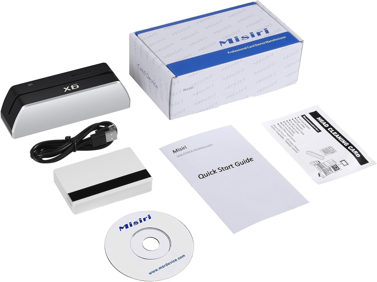 Misiri X6 Smallest USB 3 Tracks Mag Swipe Card Reader Writer Encoder