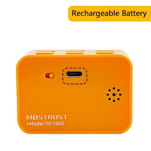 Digital Mini LED Timer, Rechargeable LED Countdown/Up Timer, 3 Pre-set Orange