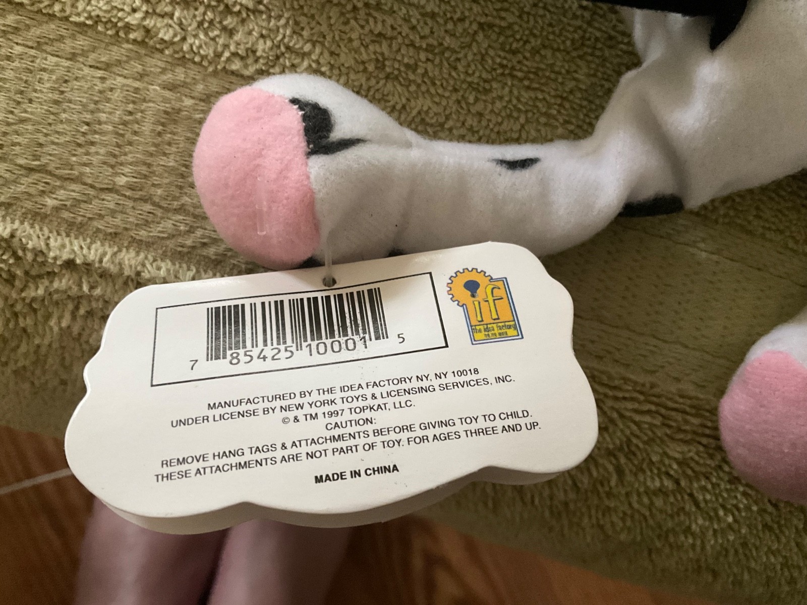 New Vintage 1997 Meanies Series 1 FIDO THE DALMUTATION Bean Bag Plush