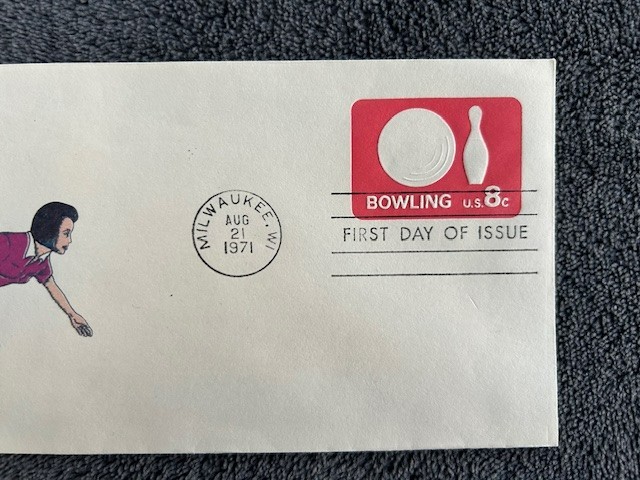 1971 USA Bowling 8-Cent Self-Stamped Envelope