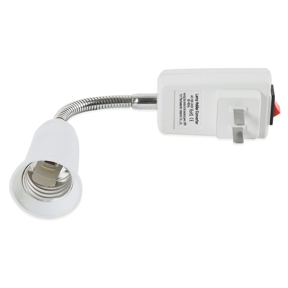 ELECTOP E27 Socket Adapter with On/Off Switch to US Plug,Flexible Extension...
