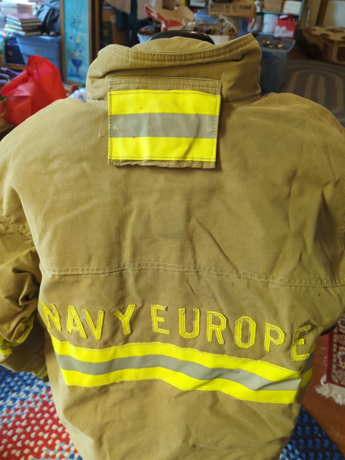 Retired Firefighter Turnout JACKET FIRE COAT USED Size 46X32X36 Navy Europe