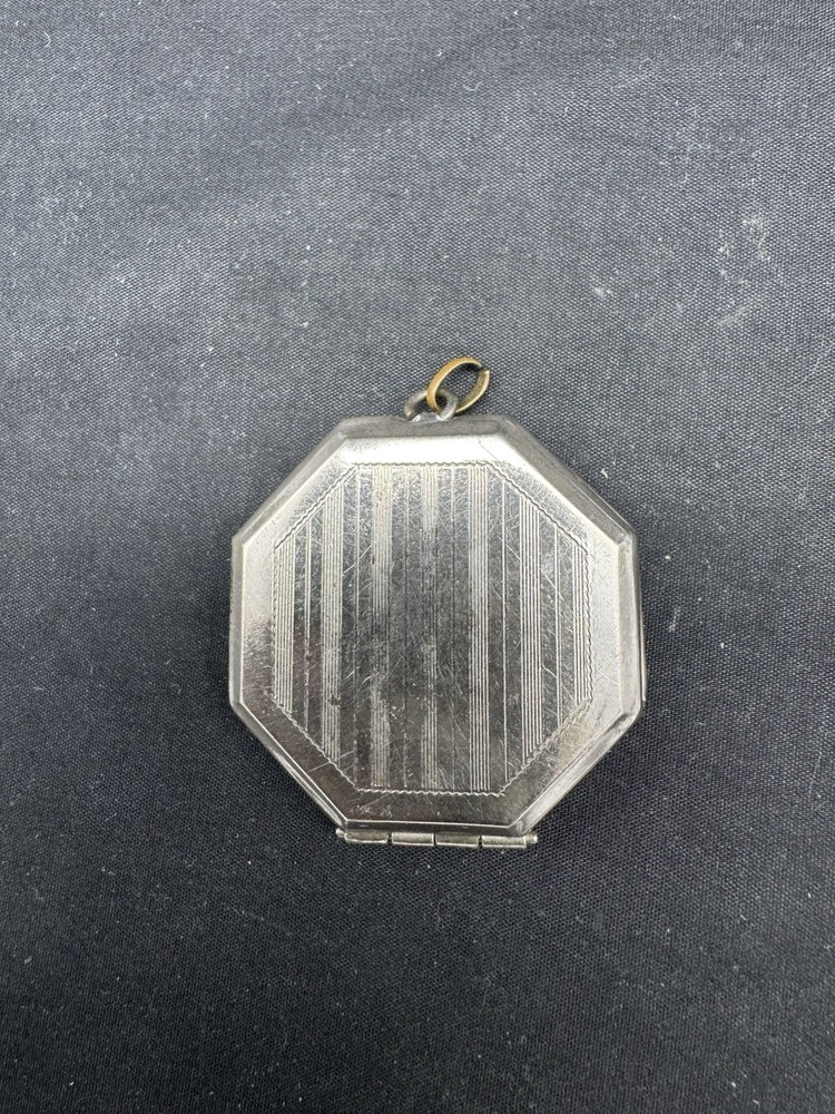 Antique Octogen Silver Tone Locket