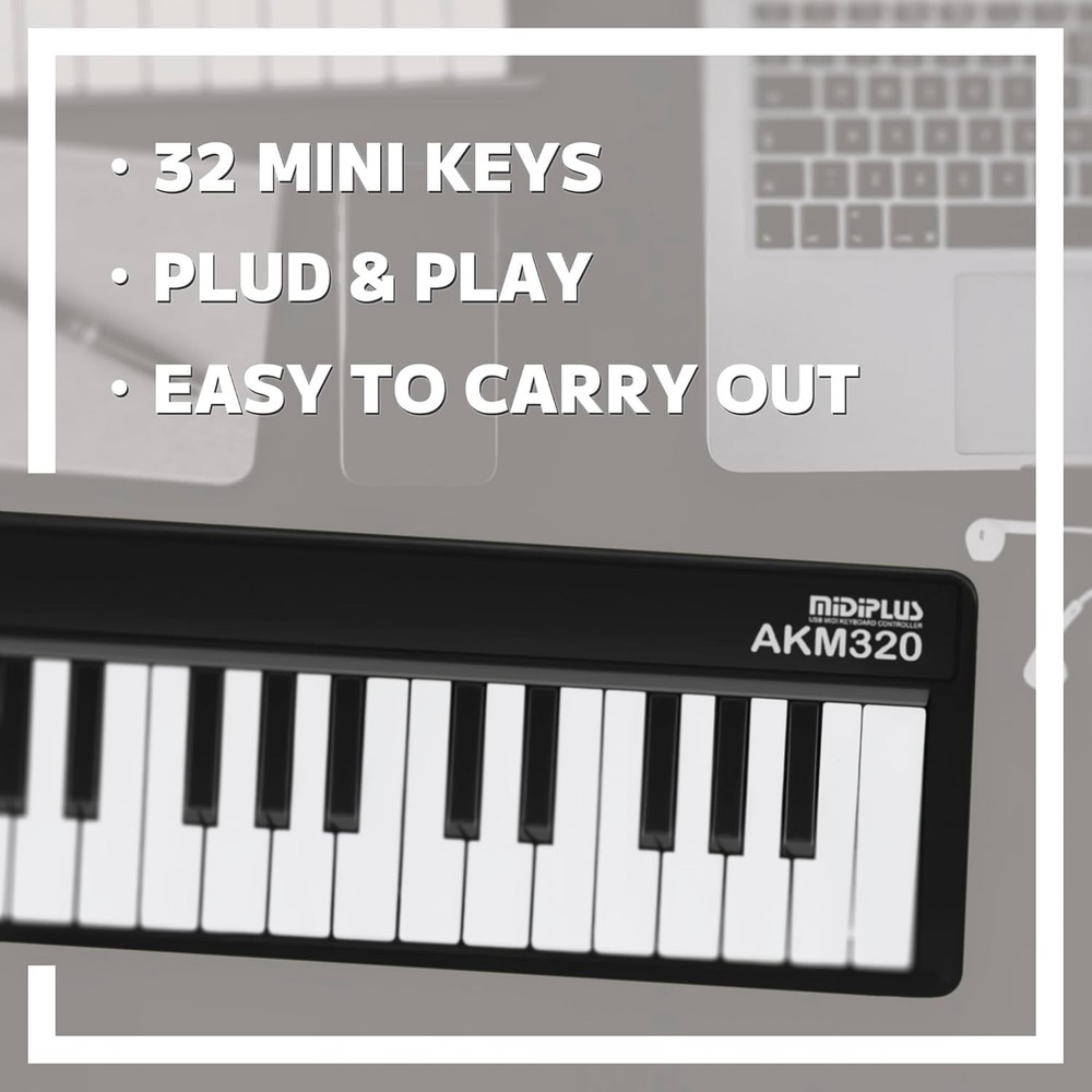 midiplus AKM320 USB Midi Keyboard Controller 32 Mini Size Key