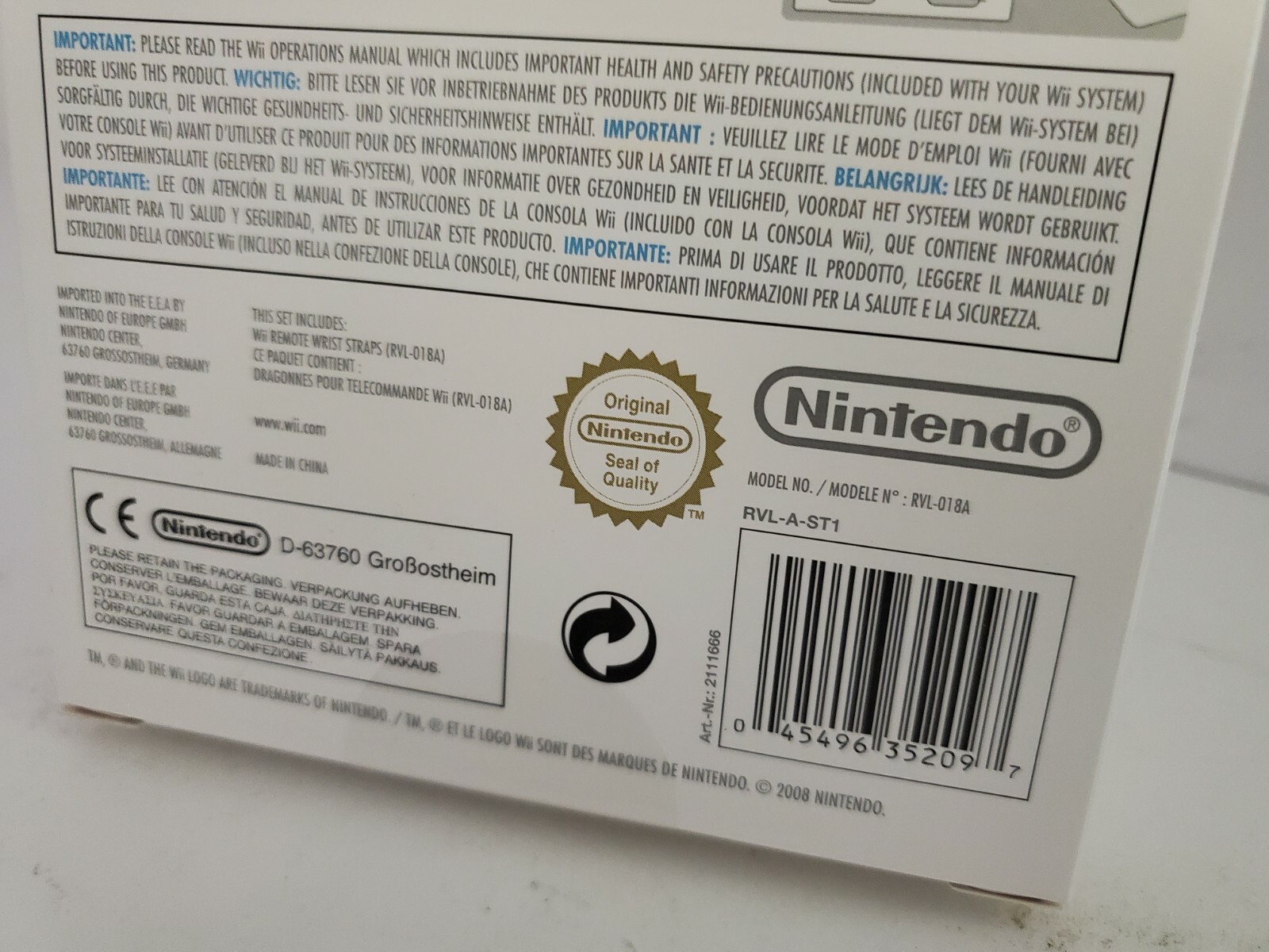 4 NEW Official OEM Nintendo Wii Remote Wrist Strap RVL-018 Pink,Blue,White,Green