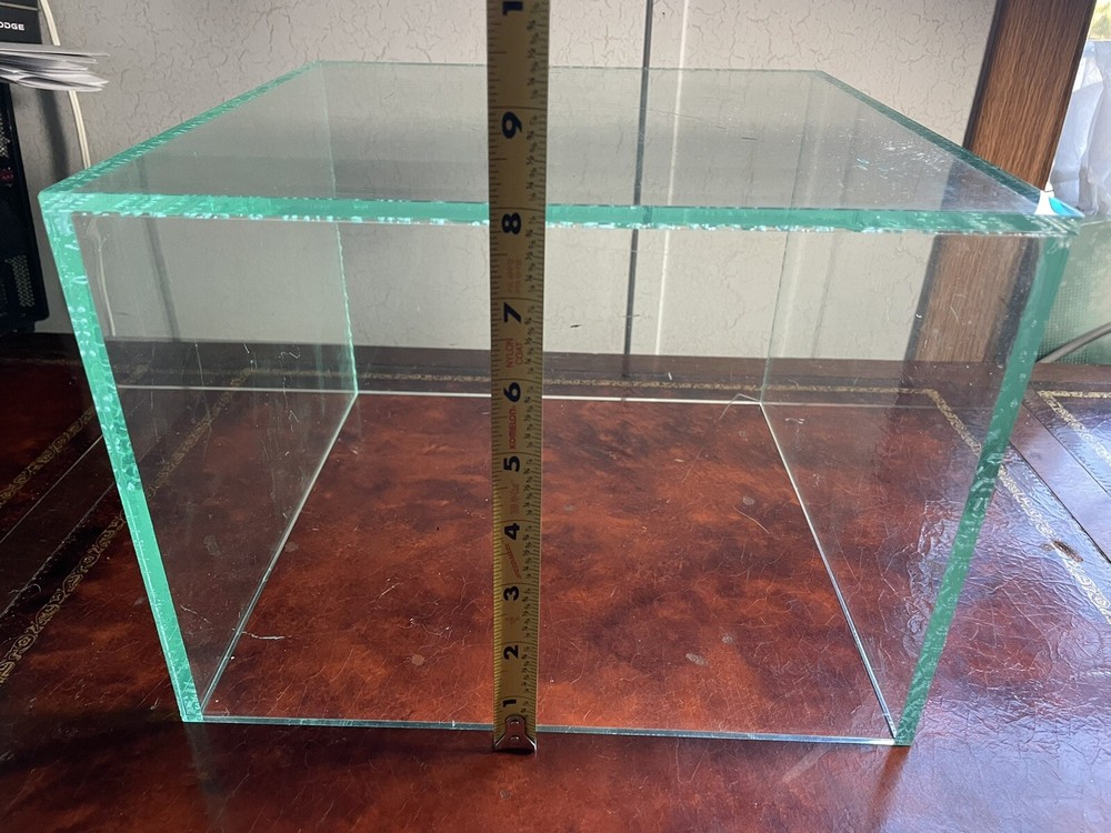 11"x11"x11" ACRYLIC RISER CUBE DISPLAY SHELF, STORAGE BOX 5 Sided, 1 Opened Side