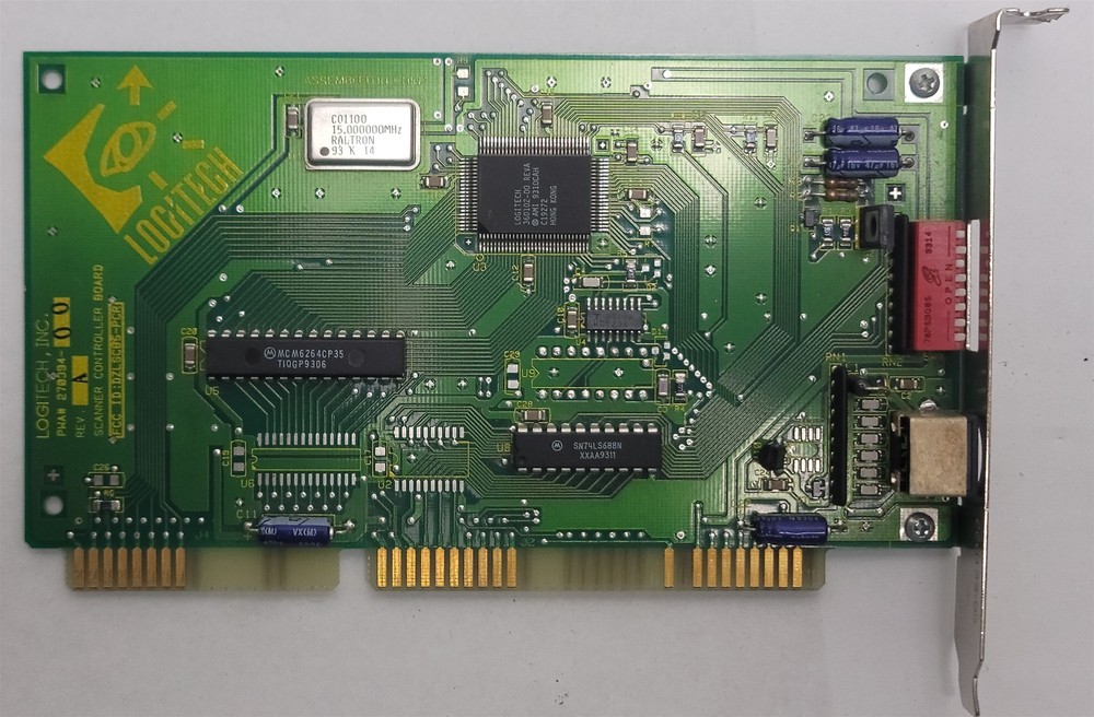 Logitech 270394-00 Scanner Controller Board , ISA , 16-Bit