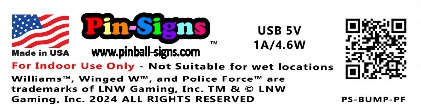 Police Force Bumper Sticker Pin-Sign