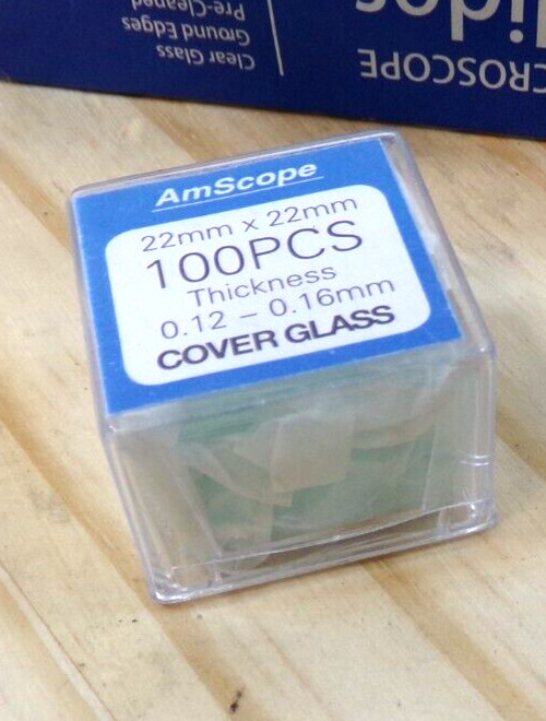 Amscope Microscope Slides BS-50P Clear Glass 2 Boxes - 100 Slides