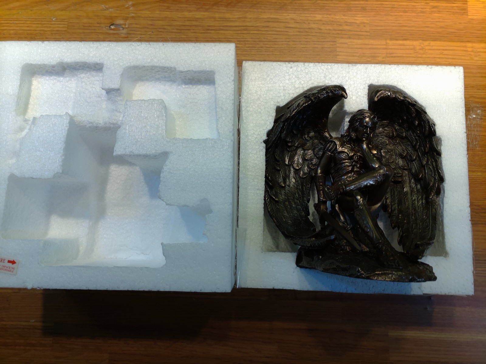 6 1/2" Lucifer the Fallen Archangel Devil Bronze Color Angel Statue