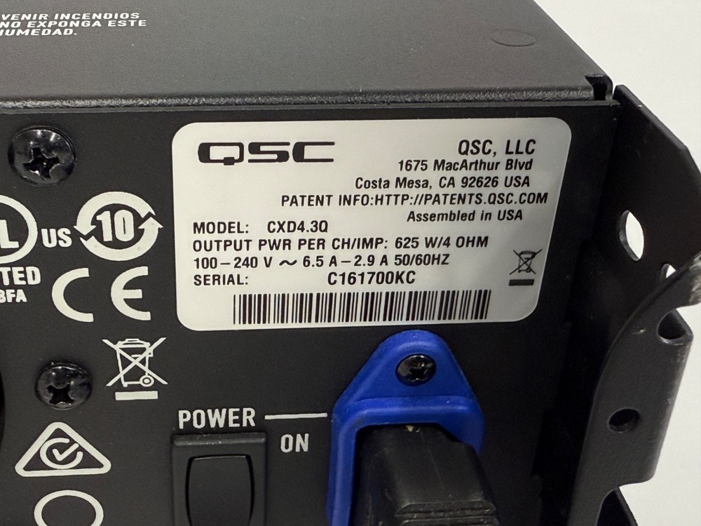 QSC CXD 4.3Q 4-Channel Network Processing Amplifier, Q-SYS DSP Amp.