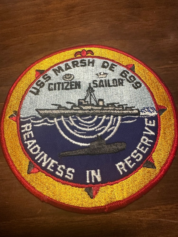 Vintage US Navy USS Marsh DE-699 Ship Patch