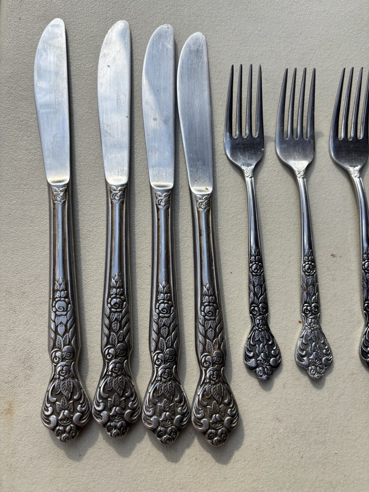 Versailles Stainless MSI Japan Flatware Silverware Ornate Flower Pattern 20 Even