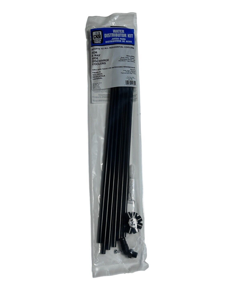 Dial 4493 6-Way Durable Black Plastic Side Draft Water Distributor Cooler Kit