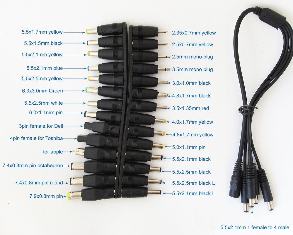 1pc 28 Sizes Optional Universal Notebook Laptop AC DC Charger Power Adapter