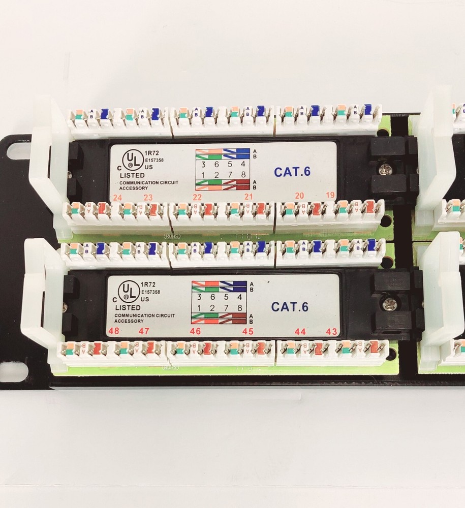 Tripp Lite 48 Port Data Rackmount CAT6 Ethernet 2U Patch Panel P48T-C6