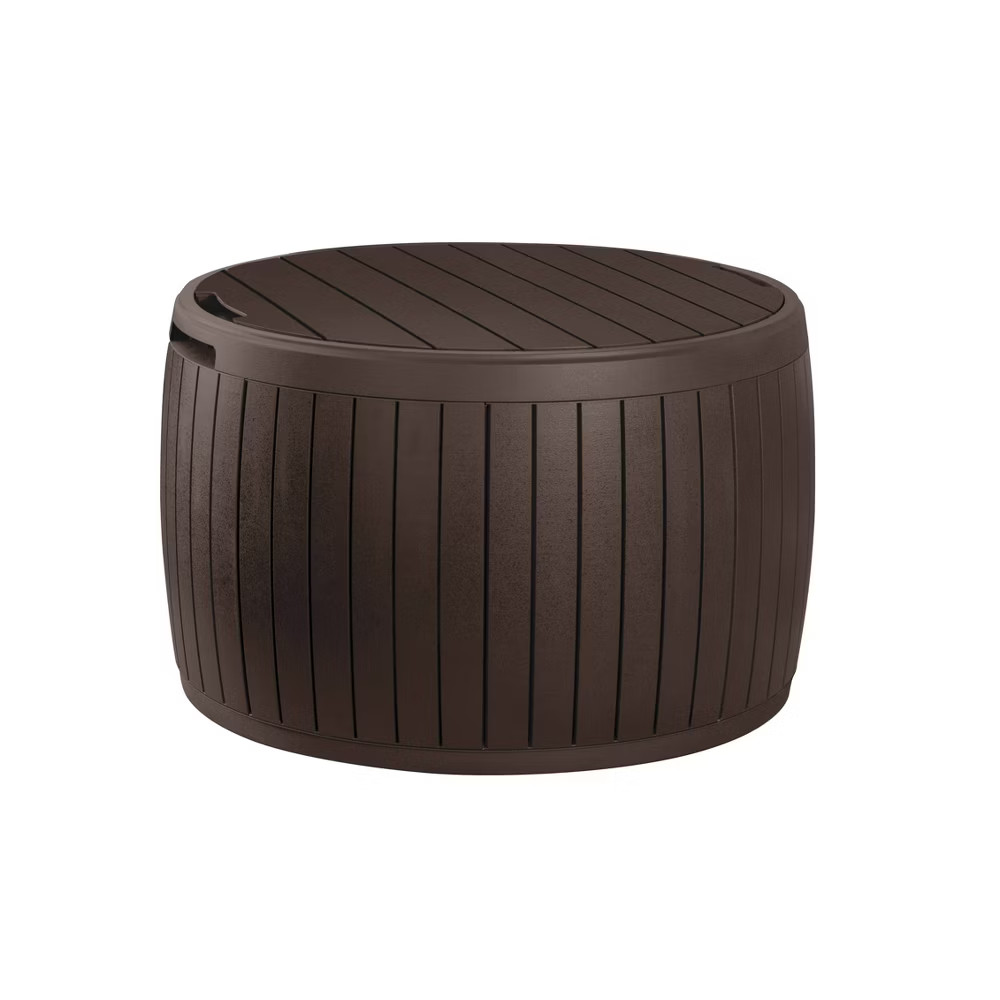Keter 37gal Circa Wood Deck Box Brown