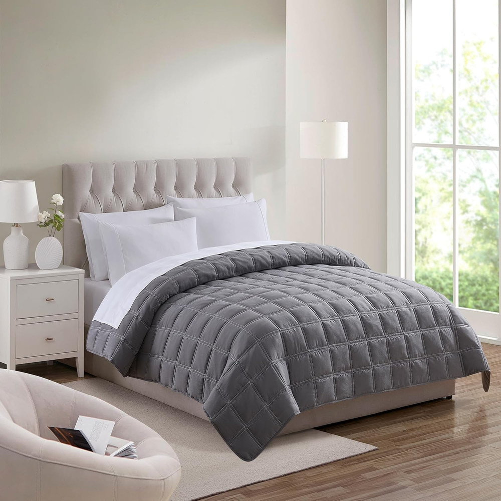 Queen Comforter Oversized Double Box Stitch Duvet Insert – Soft, Fluffy, Generou