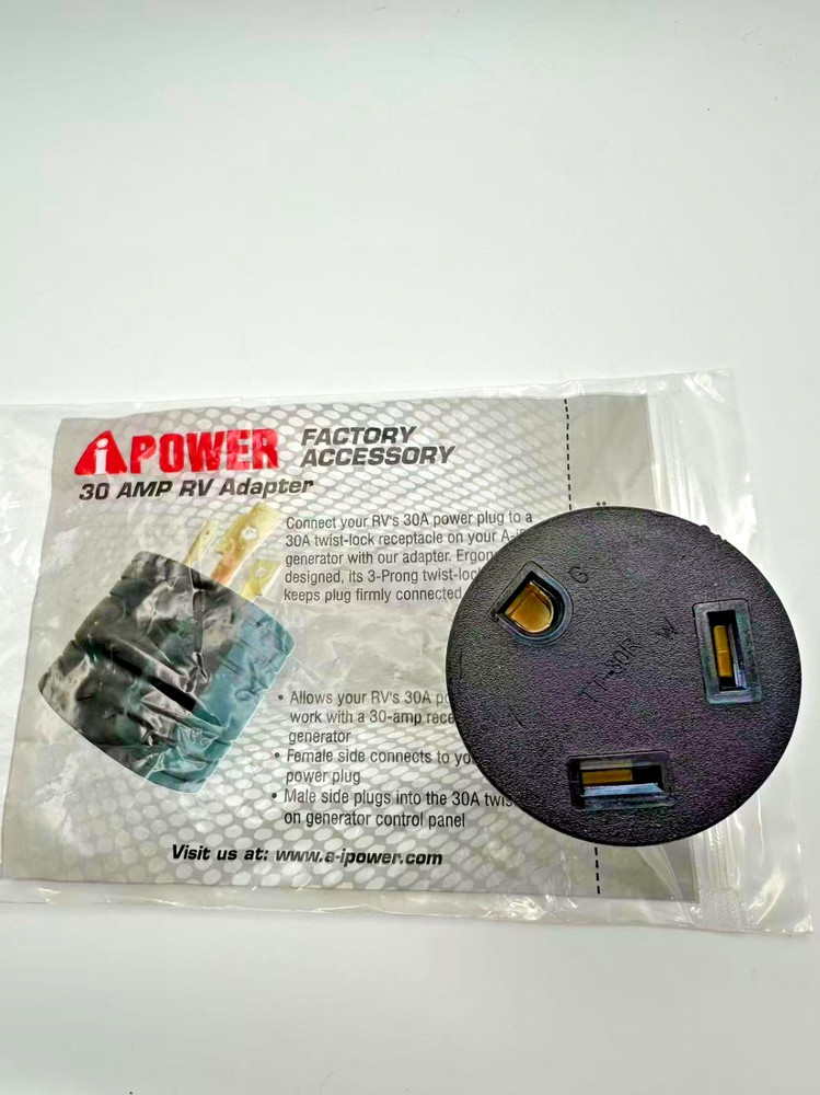 A-iPower generator 30 AMP RV Adapter Factory Accessory