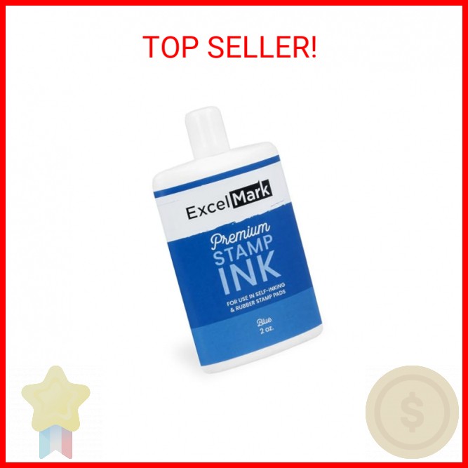 Self Inking Stamp Refill Ink - 2 oz. - Blue Ink
