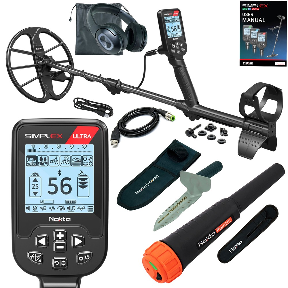 Nokta Simplex Ultra WHP Waterproof Detector w/ Pinpointer & Digger