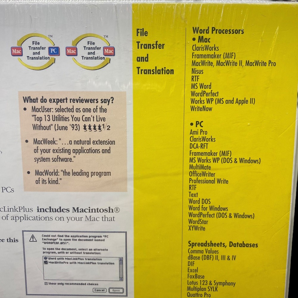 DATAVIZ MACLINK Plus Translators Pro PC File Exchange SEALED NEW