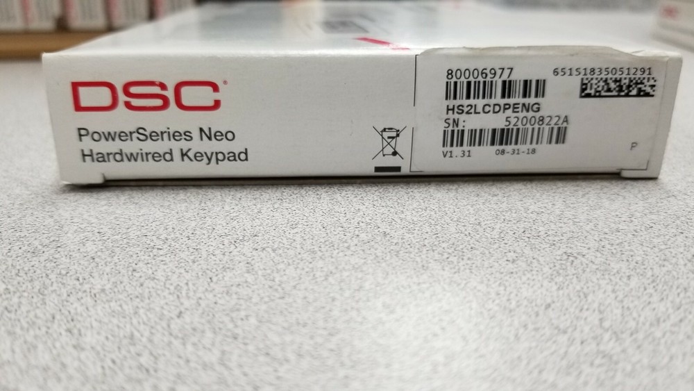 DSC HS2LCDP Full Message LCD Hardwired Security Keypad with Prox Support