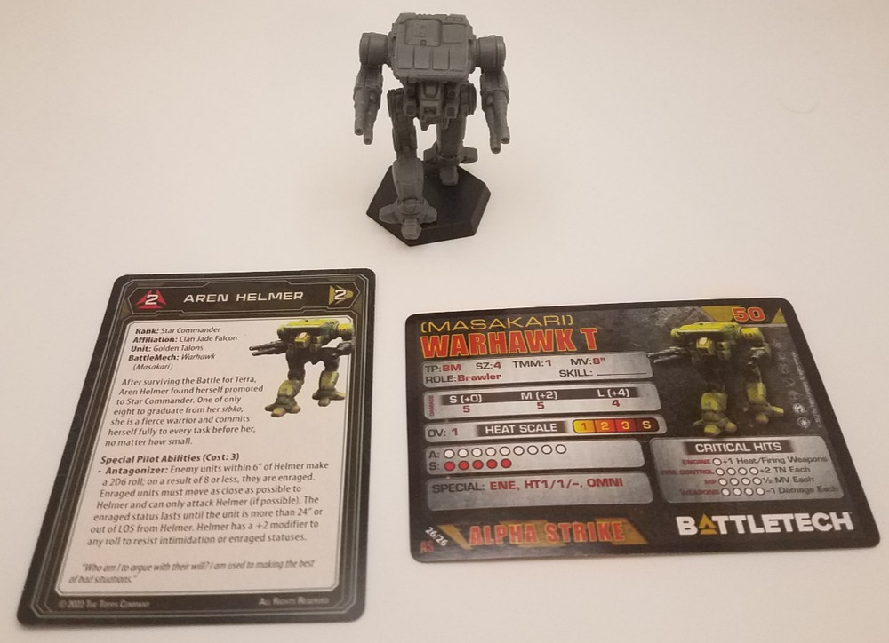 Battletech Alpha Strike - Warhawk (Masakari) *Mech & Cards*
