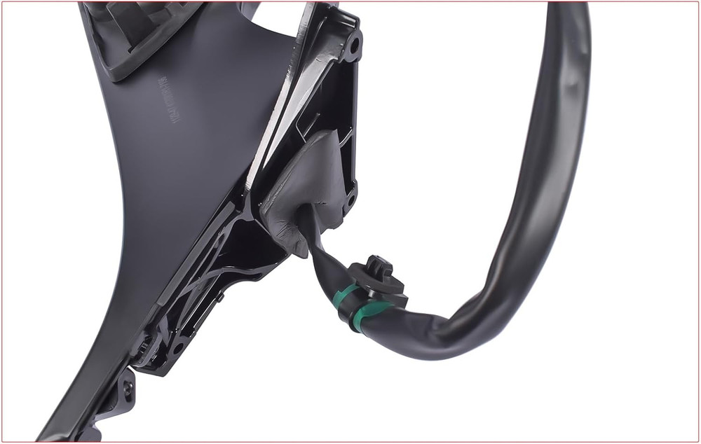 Right Passenger Side Mirror Heated Power Fold Black Plastic Replacement for Tesl