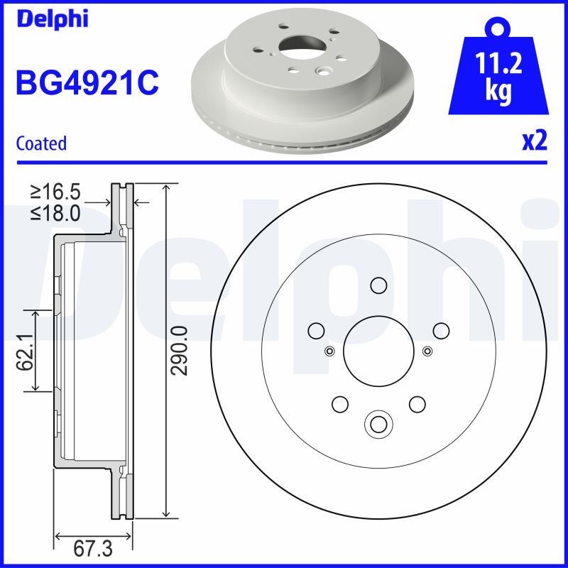 Brake Disc DELPHI BG4921C