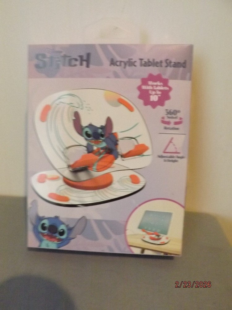 Disney Stitch Acrylic Tablet Stand NEW