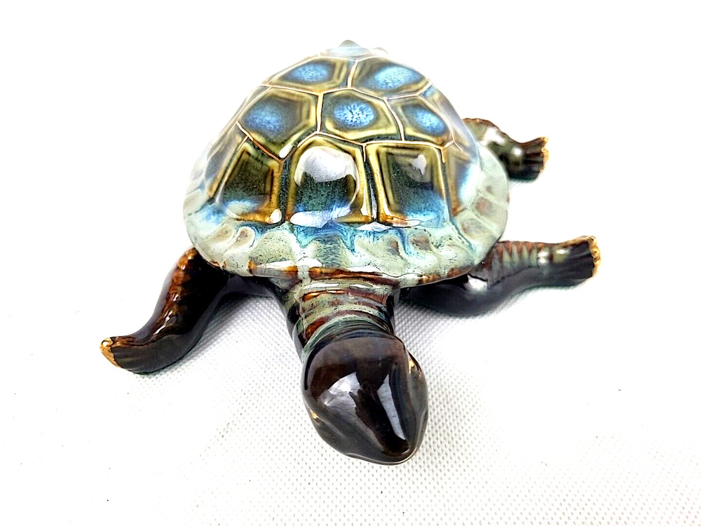 Ceramic Turtle Figurine 8"