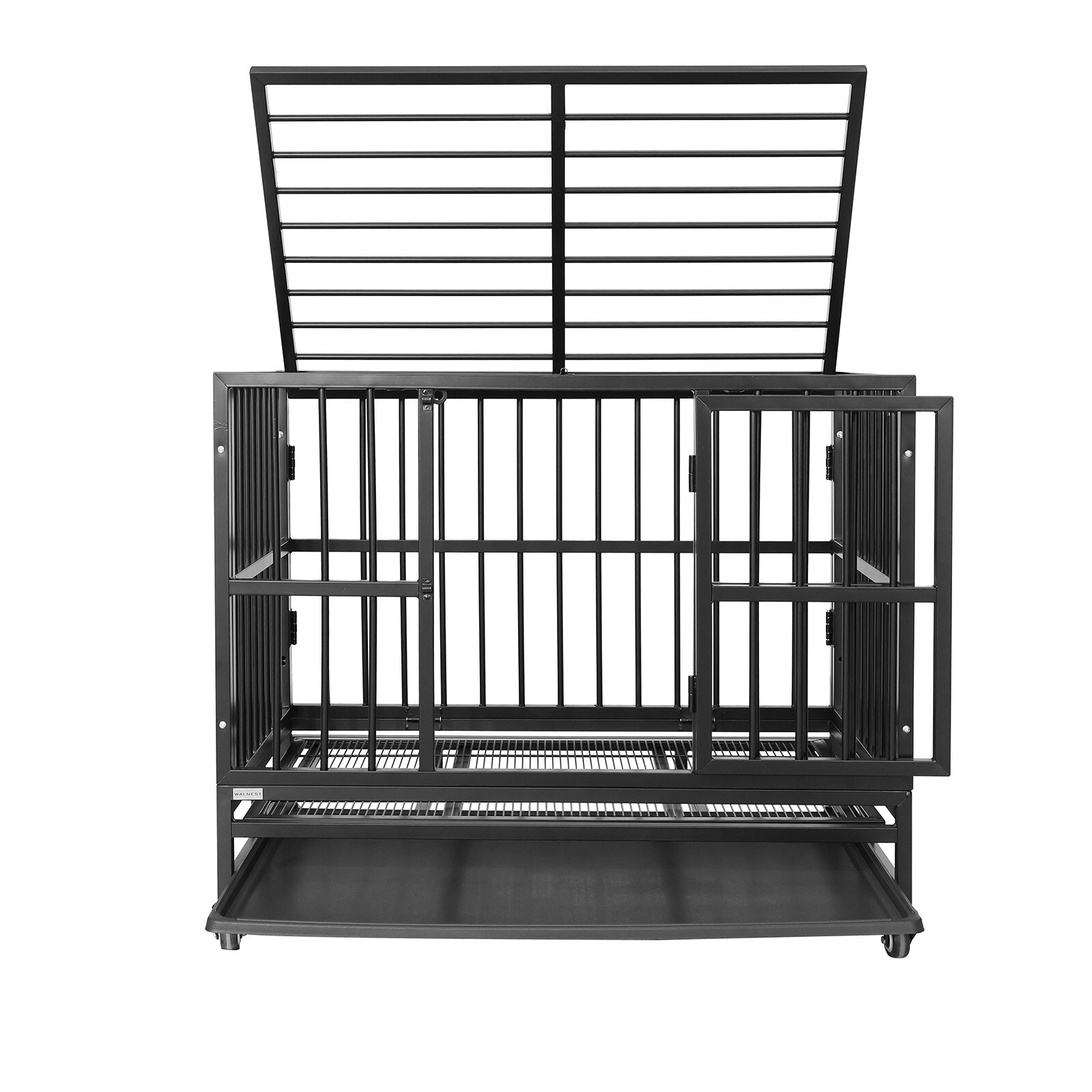 36"/43"/47" Heavy Duty Dog Cage Crate Metal Kennel Pet Playpen House w/ Tray