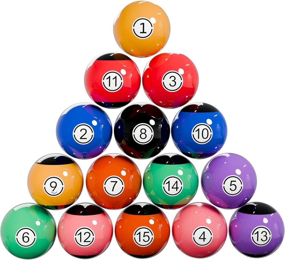 Precision Engineered Black Edition Pool Balls - Ideal Gift for Billiards Lovers