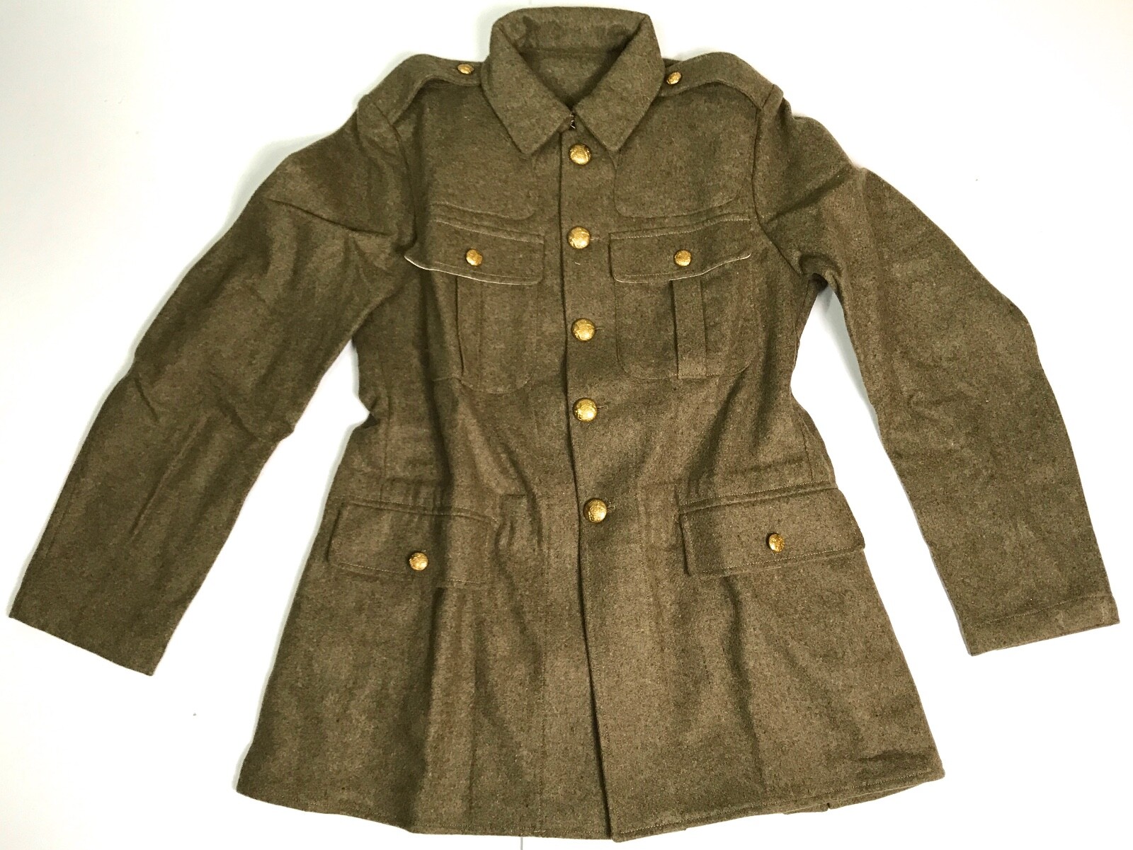 WWI BRITISH P1902 WOOL SERVICE DRESS COMBAT FIELD TUNIC JACKET- LARGE 44R
