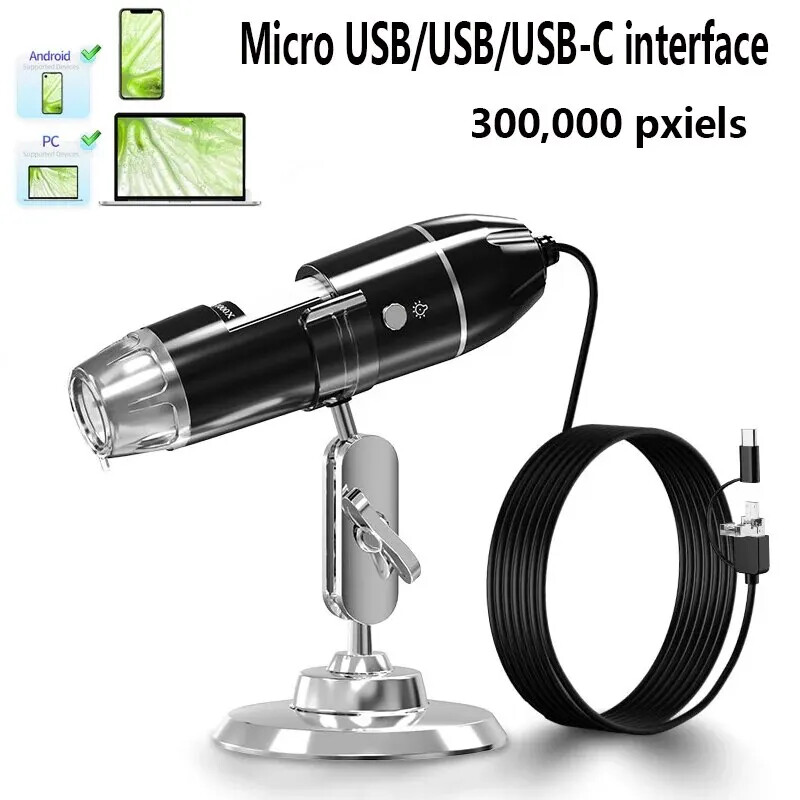 1600X 3in1 Digital Microscope Camera Electronic Microscope For Soldering LED