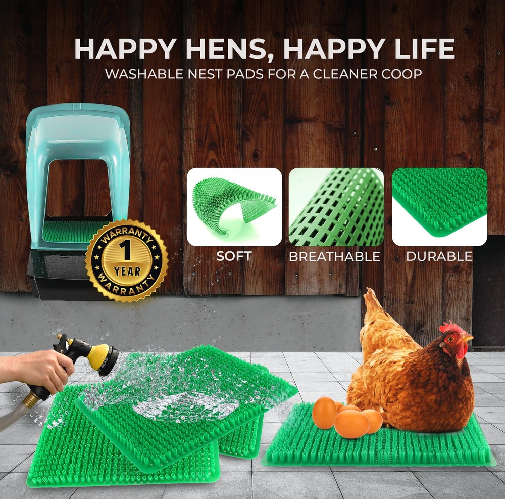 Nesting Boxes for Chicken Coops | Roll Away Hen House for Laying Eggs | Durab...