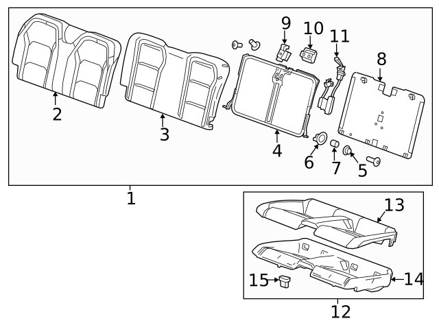 Genuine GM Rear Seat Back Latch Cable 92230516