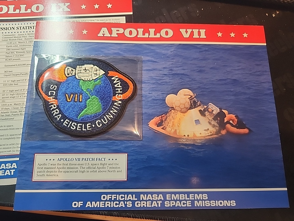 WILLABEE & WARD OFFICIAL NASA EMBLEMS PATCH APOLLO VII GREAT LOOKING ITEA