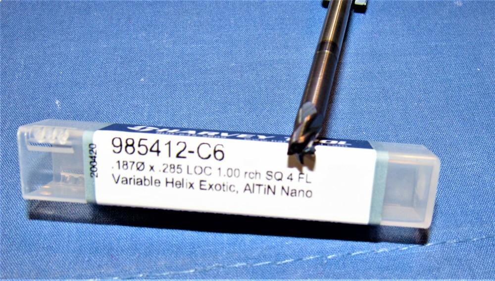 New Harvey Tool Solid Carbide End Mills 3/16 long reach 6 pcs Available