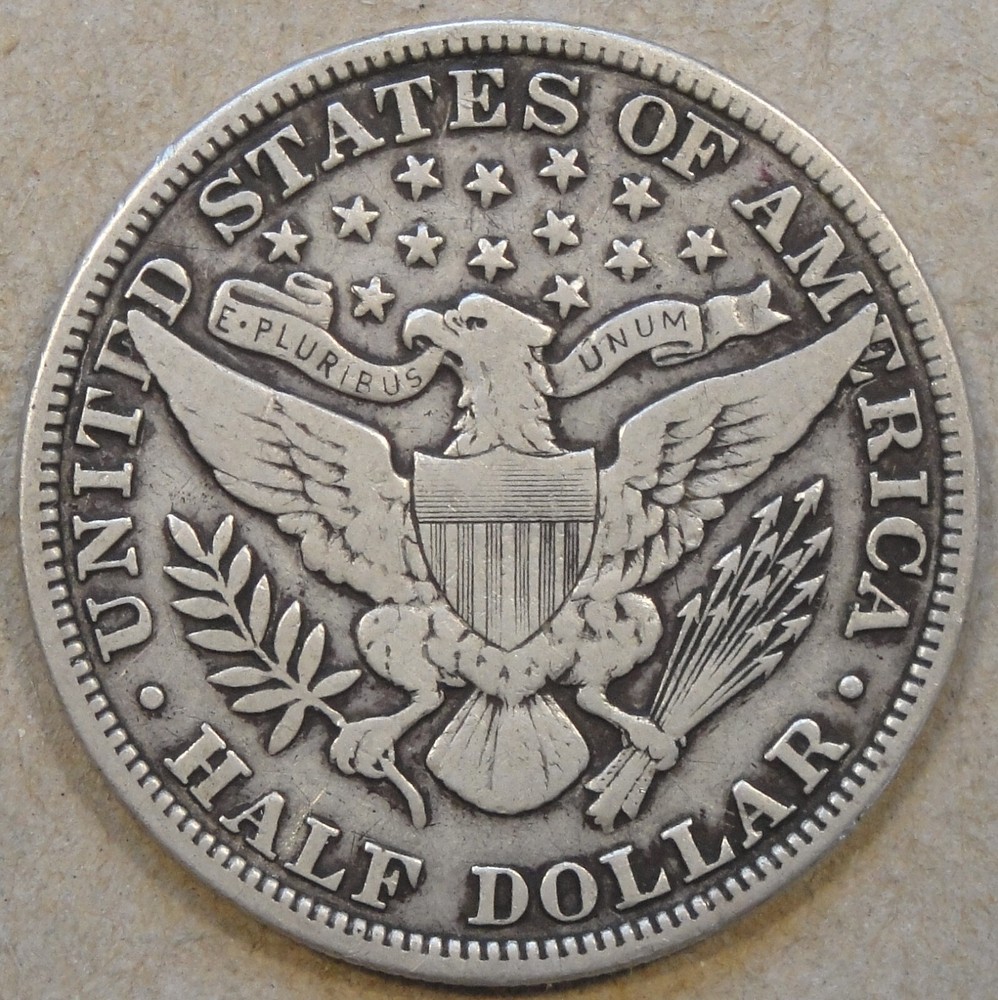 1909 Barber Half Dollar 50c VF As Pictured